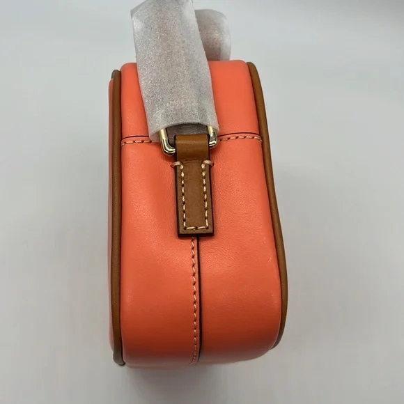 Dooney & Bourke Wexford Leather Camera Crossbody Coral - Picture 6 of 14